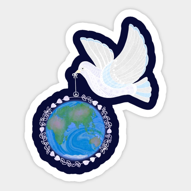 Peace Dove Sticker by Little Birdy Made